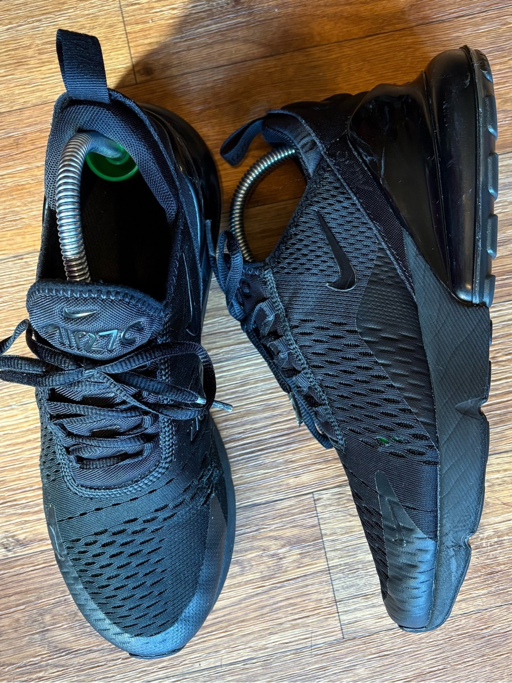 Nike Air Max 270 Triple Black Athletic Running Sneakers